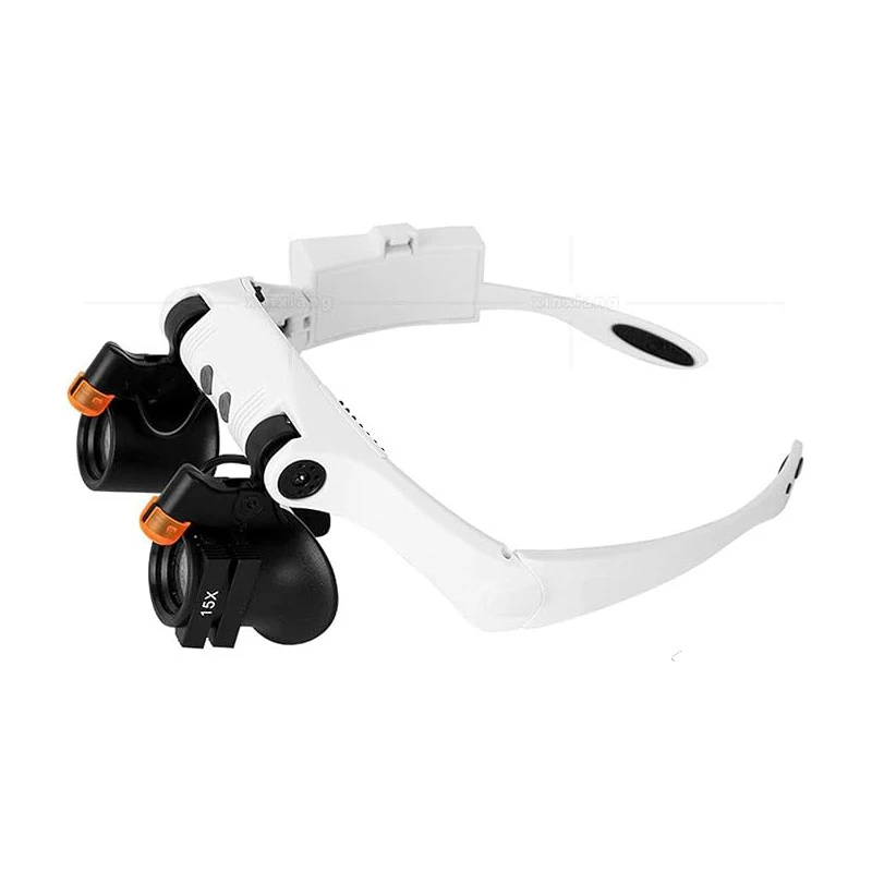 ذرهبین عینکی کامار مدل 32225_21SX با لنزهای قابل تعویض و نور LED چندحالته